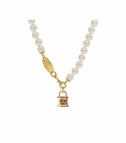 VIVIENNE WESTWOOD LOCK PEARL NECKLACE