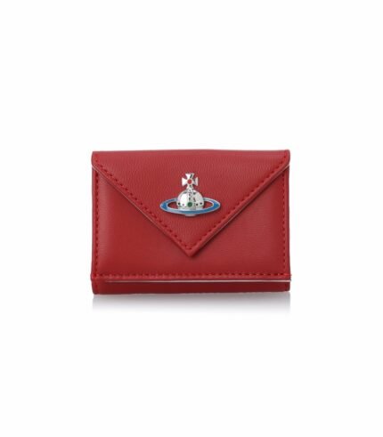 VIVIENNE WESTWOOD RED BILLFOLD LEATHER WALLET (VALENTINE'S SPECIAL)