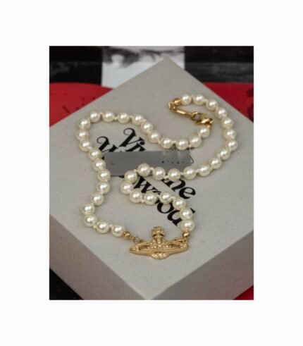 VIVIENNE WESTWOOD MINI BAS RELIEF PEARL NECKLACE