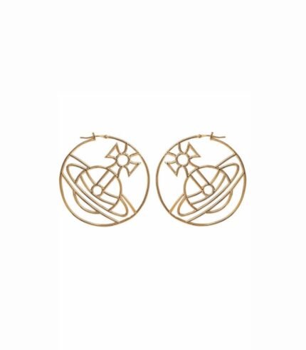 VIVIENNE WESTWOOD GOLD ALINA HOOP EARRINGS