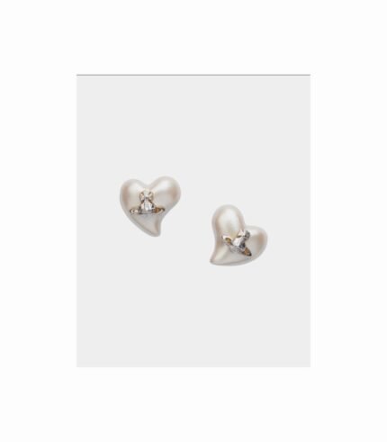 VIVIENNE WESTWOOD FLORENTIA HEART ORB EARRINGS