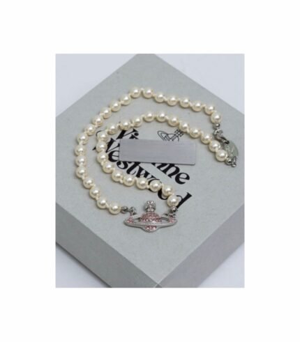 VIVIENNE WESTWOOD PINK ORB NECKLACE