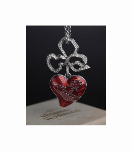 VIVIENNE WESTWOOD RIBBON HEART NECKLACE