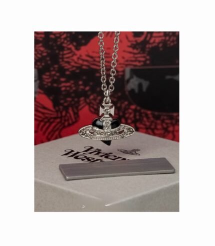 VIVIENNE WESTWOOD DIAMANTE HEART NECKLACE