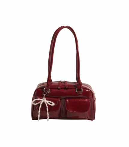 Y2K LEATHER COQUETTE BAG