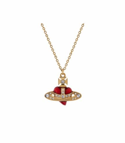 VIVIENNE WESTWOOD DIAMANTE HEART NECKLACE