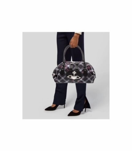 VIVIENNE WESTWOOD SIGNATURE TARTAN SHOULDER BAG